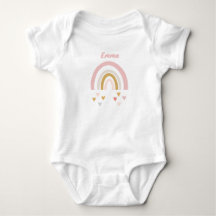 Corps de bébé personnalisé avec nom et arc-en-ciel