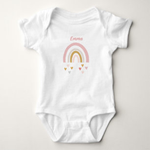 Body Corps de bébé personnalisé avec nom et arc-en-ciel
