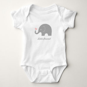 Body Costume bébé petit éléphant d'arachide, Coeur rose