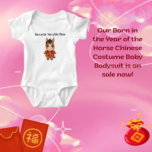 Body Costume Chinois Né dans l'Année du Cheval