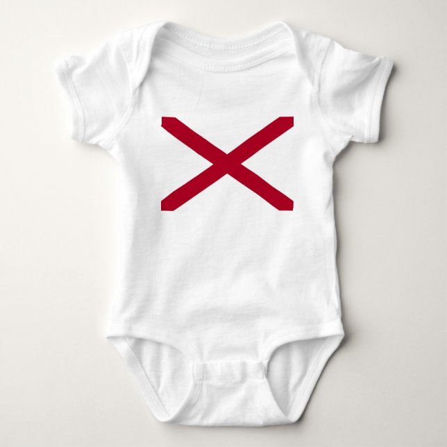 Body Costume de bébé patriotique avec drapeau de l'Alab (Devant)