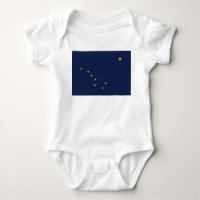 Costume de bébé patriotique avec drapeau de l'Alas