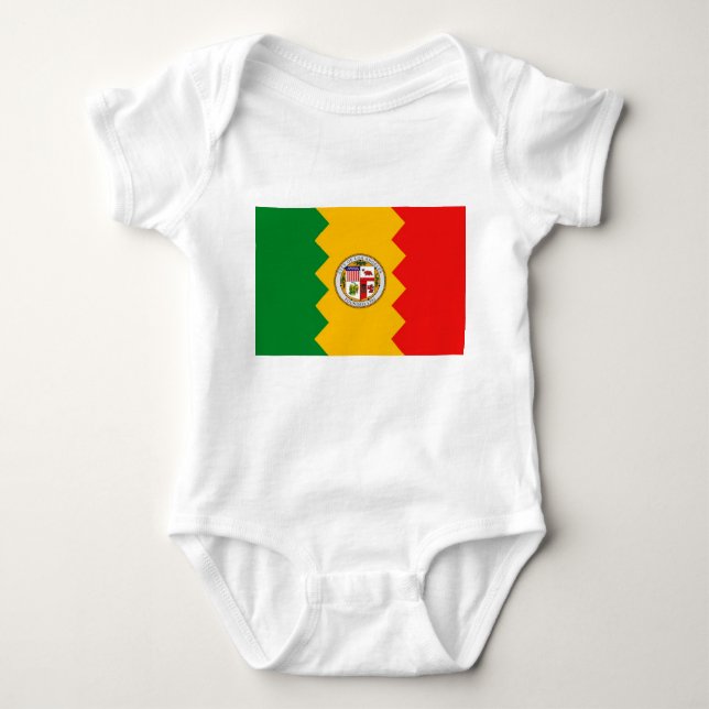 Body Costume de bébé patriotique avec drapeau de Los An (Devant)