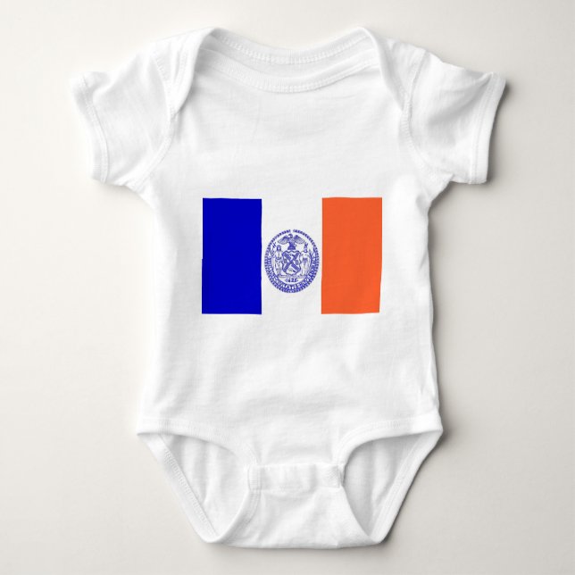 Body Costume de bébé patriotique avec drapeau de New Yo (Devant)