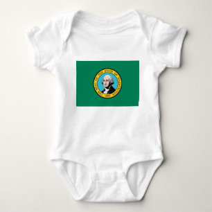 Body Costume de bébé patriotique avec drapeau Washingto