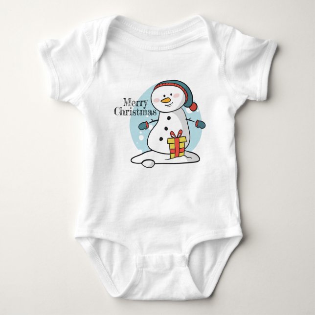 Body Costume de bébé Snowman de Noël (Devant)