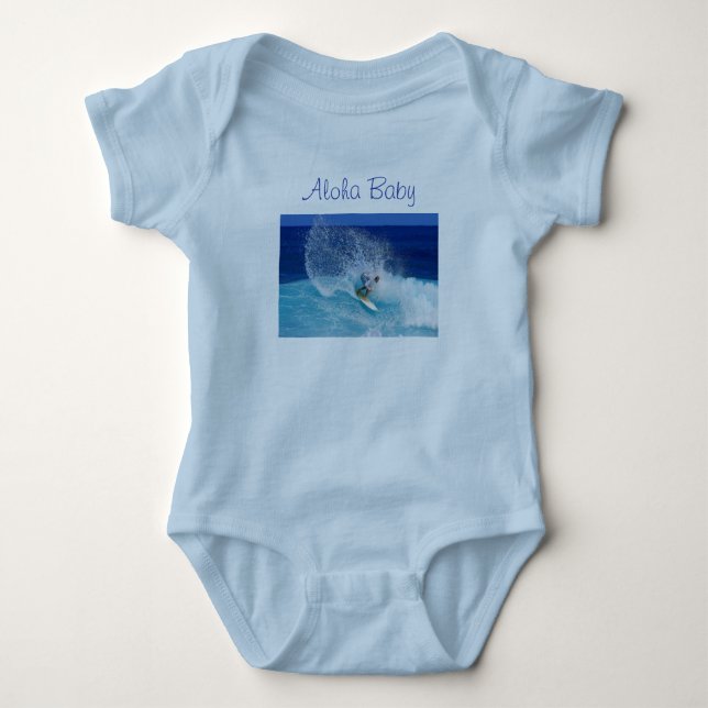 Body Costume de corps bleu bébé Aloha (Devant)