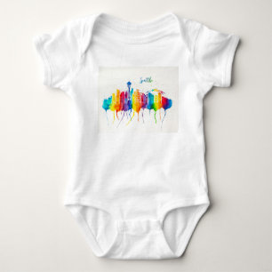 Body Costume de corps de Jersey pour bébé Seattle Sky