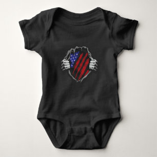 Body Costume de super-héros USA Drapeau