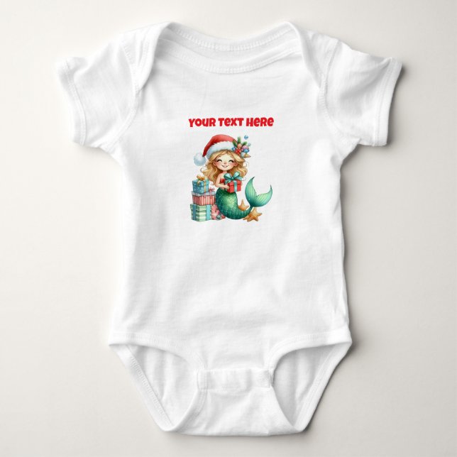 Body Costume personnalisé de la sirène de Noël pour béb (Devant)