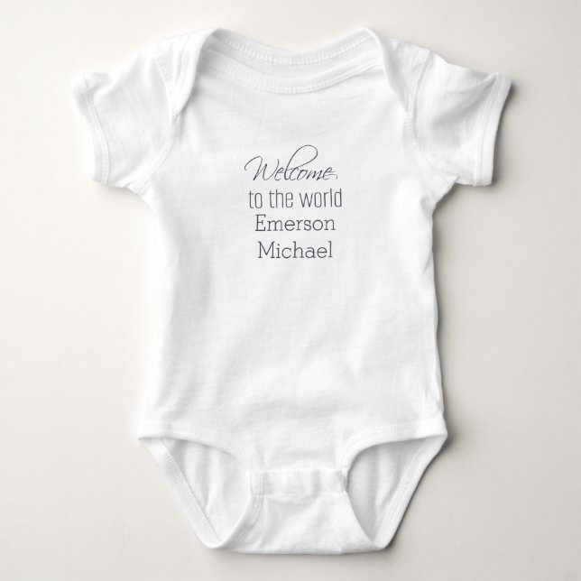Body Costume personnalisé "Welcome to the World" (Devant)