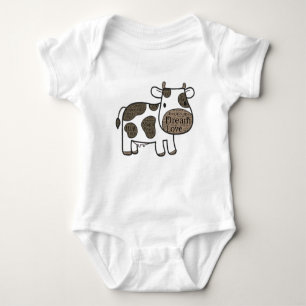 Body Coton mignon de Gerber de bébé avec la vache