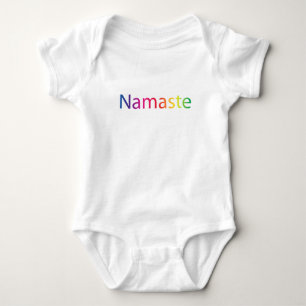 Body Coton organique Onsie de Namaste d'arc-en-ciel