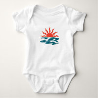 Coucher de soleil tropical de plage tendance moder