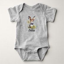 Couleur d'eau Bunny Dandelion Baby Jersey Bodysuit