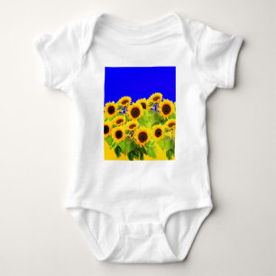 Body Couleur du drapeau pour bébé Sunflower Ukraine