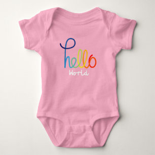 Body Couleur Hello World Baby Jersey Bodysuit