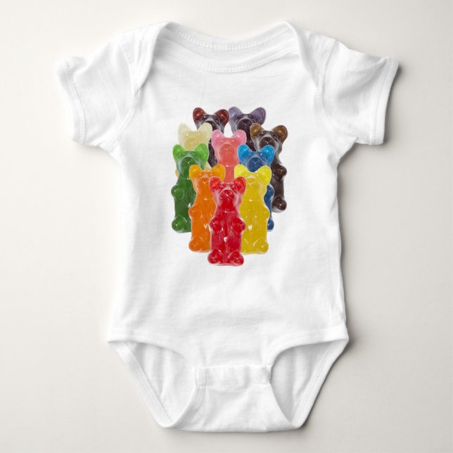 Body couleurs arc-en-ciel bonbon amant guman ours (Devant)
