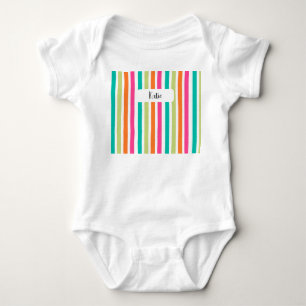 Body Couleurs pastel arc-en-ciel bandes verticales rétr