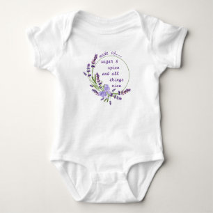 Body Courbe Florale Violet Sucre & Épices Rhyme pépiniè