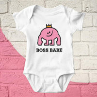Couronne Boss Babe Rose Vêtement de Corps Bébé