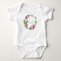 Couronne florale rose cactus aquarelle personnalis
