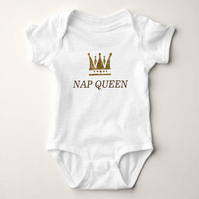 Body Couronne Nap Queen Baby Jersey Bodysuit (Devant)