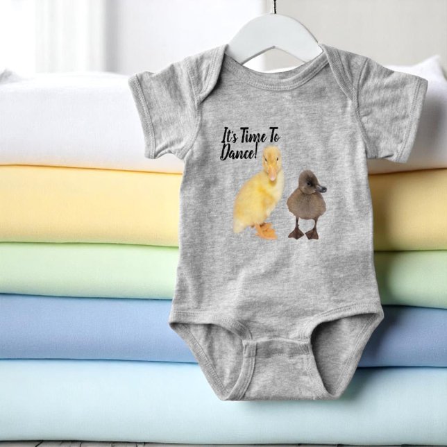 Body Couteaux jaunes et gris doux Photo personnalisée (front baby body suit with template text)