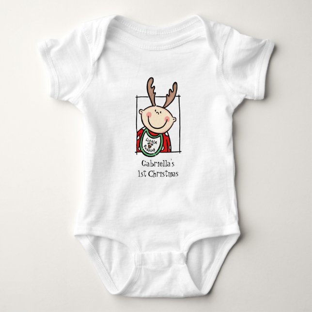 Body Coutume Peau claire Tone Baby's First Christmas (Devant)