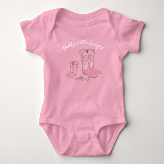 Body Cowgirl Baby shower Pays Western Rose Girl (Devant)
