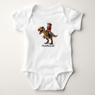 Body Cowgirl chevauchant un T-Rex Fearless