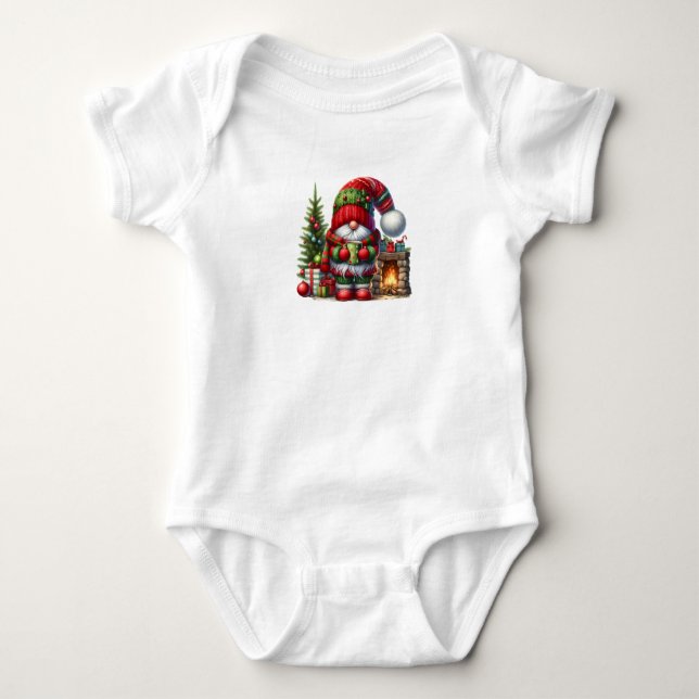 Body Cozy Christmas Gnome Art – Festive Holiday (Devant)
