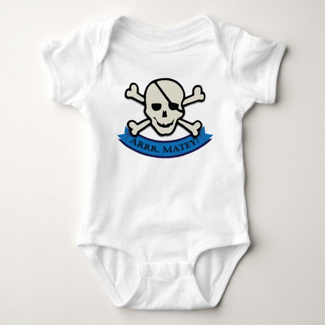 Body Crâne - Costume blanc pour bébé Jersey (Devant)