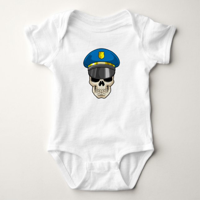 Body Crâne en tant qu'officier de police avec casquette (Devant)