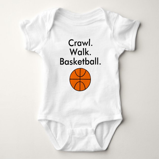 Body Crawl Walk Basketball Baby Bodysuit (Devant)