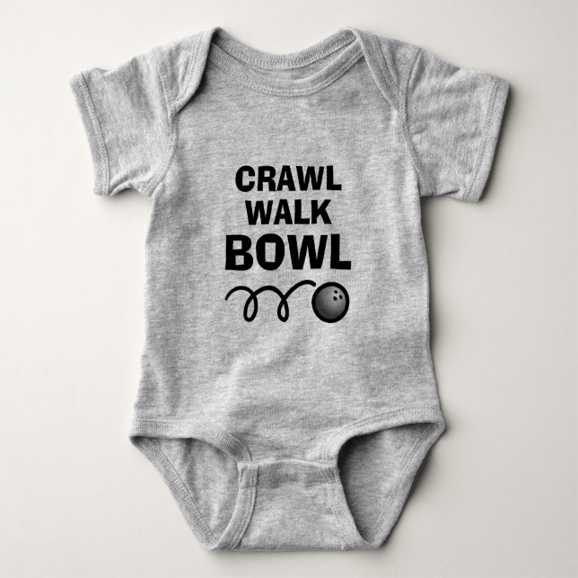 Body Crawl Walk Bowl drôle de maillot de bébé pour nouv (Devant)