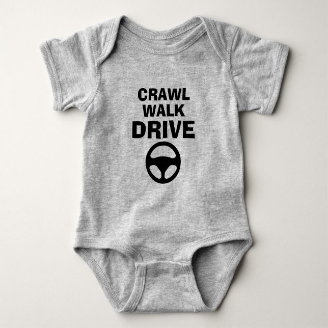 Body CRAWL WALK DRIVE funny baby bodysuit for newborn (Devant)