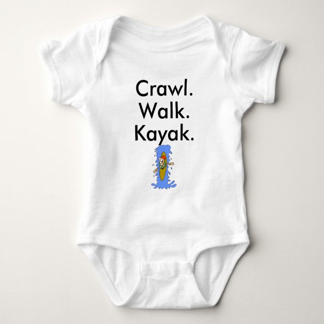 Body Crawl Walk Kayak Baby Bodysuit (Devant)