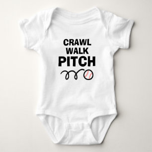 Body CRAWL WALK PITCH drôle de maillot de bébé de base-