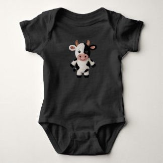 Body Crochet Black and White Cow