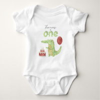 Crocodile d'aquarelle 1er anniversaire