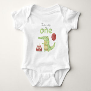Body Crocodile d'aquarelle 1er anniversaire