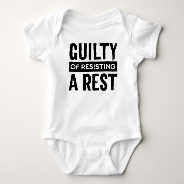 Body Culpabilité de résister à une chemise pour bébé de (Devant)