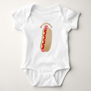 Body Curieux hot dog Weiner dessin animé