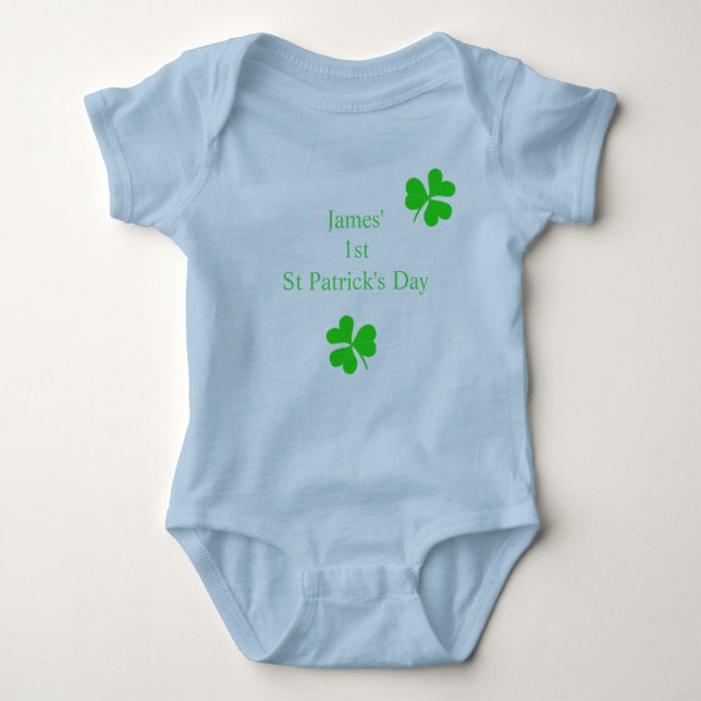 Body Custom 1st Saint Patrick's Day Lucky Shamrock Boy (Devant)