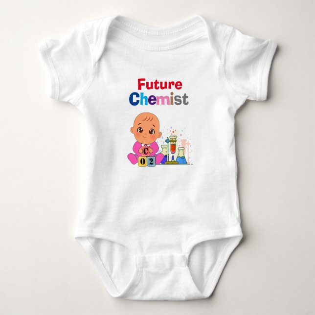 Body Custom Cute Funny Baby Future Chemist Genius (Devant)