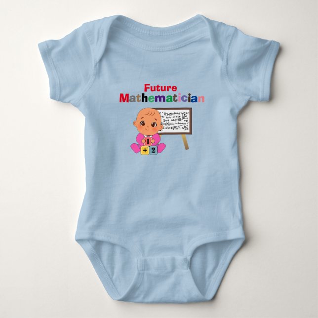 Body Custom Cute Funny Bébé Futur Enseignant Math (Devant)