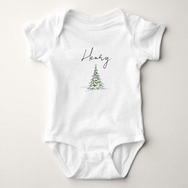 Body Custom Name Christmas Baby Romper First Xmas Henry (Devant)