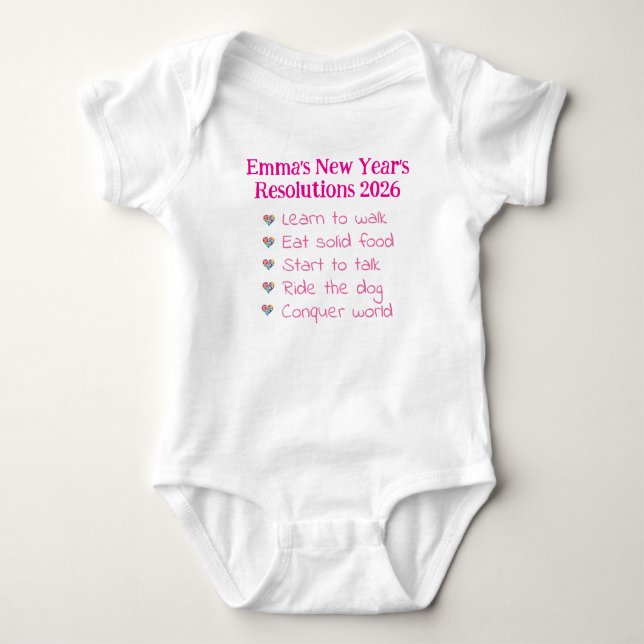 Body Custom New Year's Resolutions, Girl, Funny    (Devant)