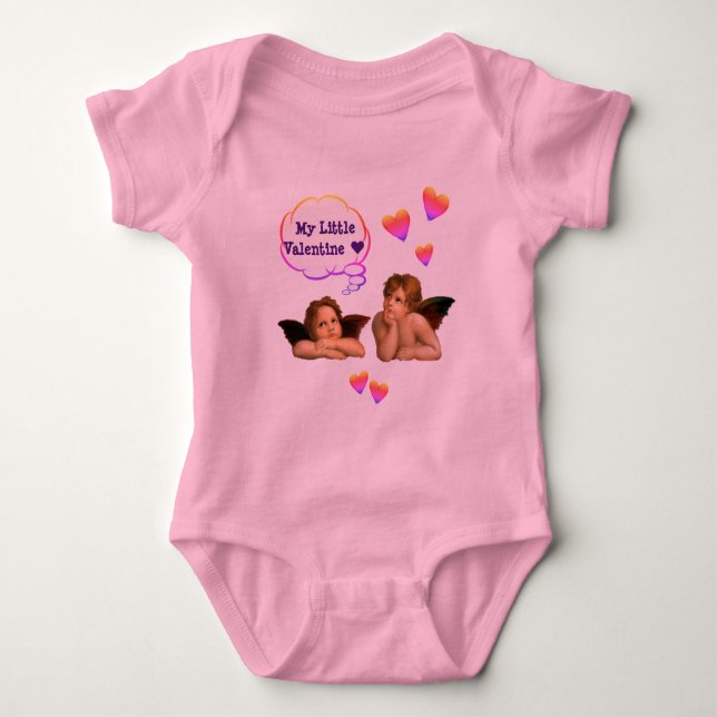 Body Customisé AMOUR MON PETIT VALENTINE Cherub Angel (Devant)